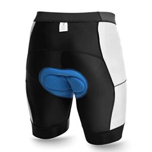 Men's Cycling Shorts 4D Padded Bike Underwear Shorts Bicycle MTB Liner Mountain Shorts for Cycle Riding Biker Blue L