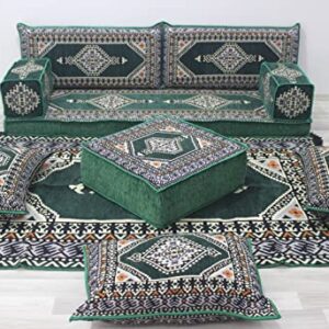 Large Arabic Sofa Set, Traditional Floor Cushions, Moroccan Sofa, Arabic Diwan, Pallet Sofa, Sofas for Living Room, Sofa Bed, Armchairs (Sofa Full Set)