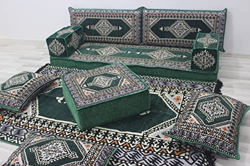 Large Arabic Sofa Set, Traditional Floor Cushions, Moroccan Sofa, Arabic Diwan, Pallet Sofa, Sofas for Living Room, Sofa Bed, Armchairs (Sofa Full Set)