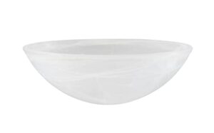 aspen creative 23514-11, alabaster replacement glass shade for medium base socket torchiere lamp, swag lamp, pendant and island fixture. 9-7/8" diameter x 3-1/2" high.