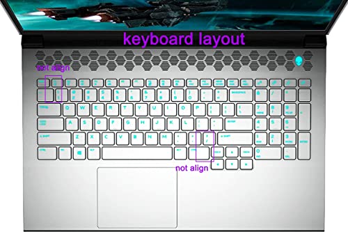 Keyboard Skin Compatible for 2021 2020 Dell Alienware M17 R4 R3 R2 17.3 inch, Dell Alienware Area 51M R2, Dell G7 17 7700 17.3" Gaming Laptop (NOT for Alienware M17 R4 Cherry Mechanical Verison)(Mint)