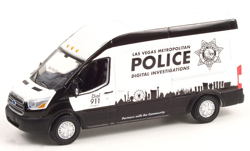 Greenlight 53040-E Route Runners Series 4 - 2019 Transit LWB High Roof - Las Vegas Metropolitan Police Digital Investigations 1/64 Scale