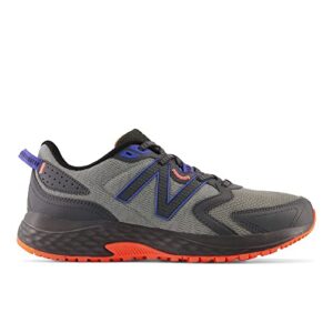 New Balance Men's 410 V7 Running Shoe, Harbor Grey/Blacktop/Bright Lapis, 13