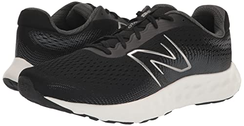 New Balance Men's 520 V8 Running Shoe, Black/White, 9 Wide