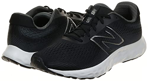 New Balance Men's 520 V8 Running Shoe, Black/White, 9 Wide