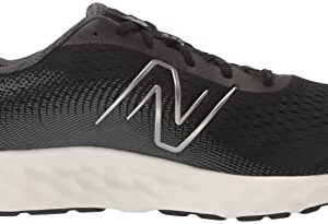 New Balance Men's 520 V8 Running Shoe, Black/White, 9 Wide