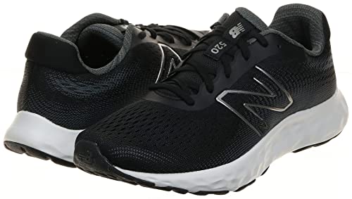 New Balance Men's 520 V8 Running Shoe, Black/White, 9 Wide