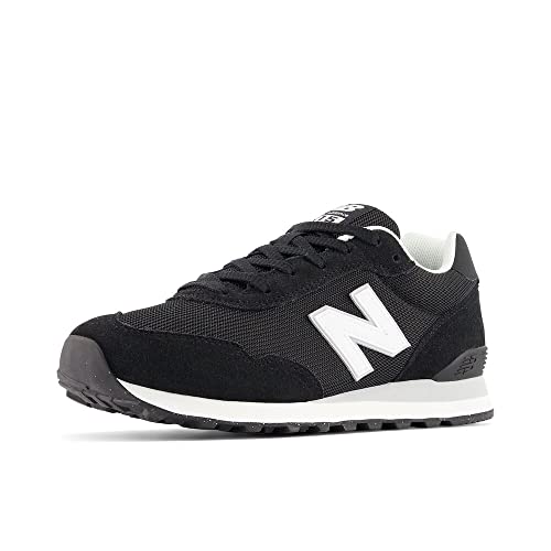 New Balance Men's 515 V3 Sneaker, Black/White/Aluminum Grey, 9.5