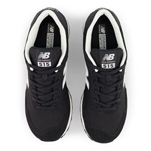 New Balance Men's 515 V3 Sneaker, Black/White/Aluminum Grey, 9.5