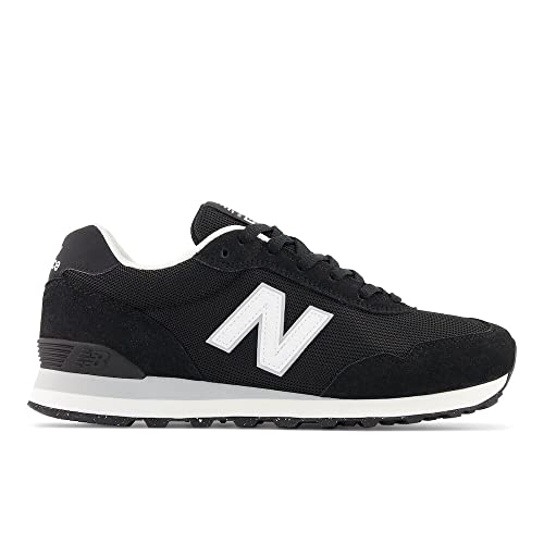 New Balance Men's 515 V3 Sneaker, Black/White/Aluminum Grey, 9.5