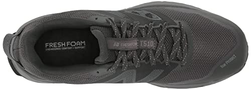 New Balance Men's Fresh Foam 510 V6 Trail Running Shoe, Black/Grey Matter/Magnet, 10.5