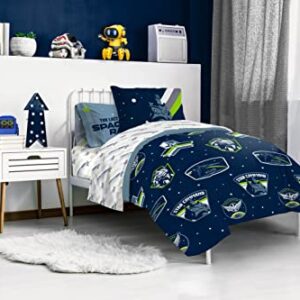 Jay Franco Disney Pixar Lightyear Space Command 7 Piece Full Size Bed Set - Includes Comforter & Sheet Set - Bedding Features Buzz - Super Soft Kids Fade Resistant Microfiber