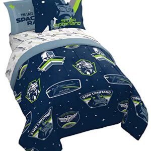 Jay Franco Disney Pixar Lightyear Space Command 7 Piece Full Size Bed Set - Includes Comforter & Sheet Set - Bedding Features Buzz - Super Soft Kids Fade Resistant Microfiber