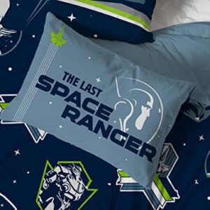 Jay Franco Disney Pixar Lightyear Space Command 7 Piece Full Size Bed Set - Includes Comforter & Sheet Set - Bedding Features Buzz - Super Soft Kids Fade Resistant Microfiber