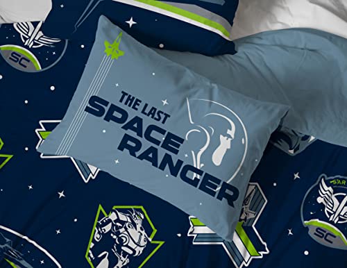 Jay Franco Disney Pixar Lightyear Space Command 7 Piece Full Size Bed Set - Includes Comforter & Sheet Set - Bedding Features Buzz - Super Soft Kids Fade Resistant Microfiber