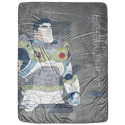 Jay Franco Disney Pixar Lightyear Blanket - Measures 62 x 90 inches, Kids Bedding Features Buzz - Fade Resistant Super Soft Fleece