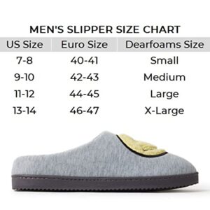 Dearfoams Unisex Women's Smile Icon Retro Preppy Slipper, Men's Smiley Face, X-Large