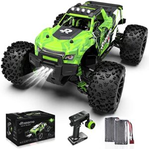 riaario 1:18 rc cars for boys, 36 kph high speed remote control car for adults, all terrain 4wd electric vehicle with 2.4 ghz remote control, offroad waterproof rc trucks with 2 rechargeable batteries