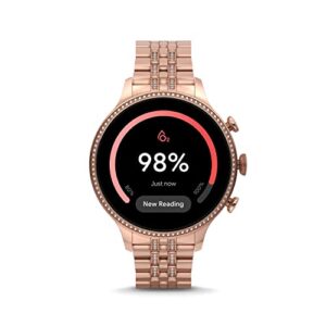 Fossil Women's Gen 6 42mm Stainless Steel Touchscreen Smart Watch, Color: Rose Gold (Model: FTW6077V) (Renewed)