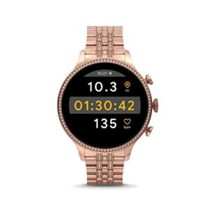 Fossil Women's Gen 6 42mm Stainless Steel Touchscreen Smart Watch, Color: Rose Gold (Model: FTW6077V) (Renewed)