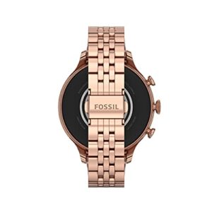 Fossil Women's Gen 6 42mm Stainless Steel Touchscreen Smart Watch, Color: Rose Gold (Model: FTW6077V) (Renewed)