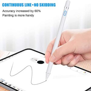 Stylus Pens for Touch Screens,1.5mm Fine Point Rechargeable Active Pencil Digital Pencil Capacitive Pen Compatible with i-Phone i-Pad and Other Tablets (White)