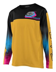 troy lee designs cycling mtb bicycle mountain bike jersey shirt for youth, sprint jersey (golden, sm)