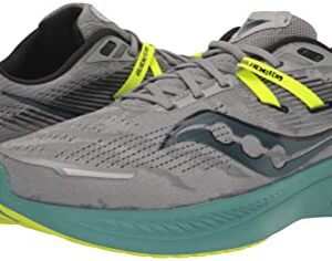 Saucony Men's Guide 16 Sneaker, Fossil/Moss, 12