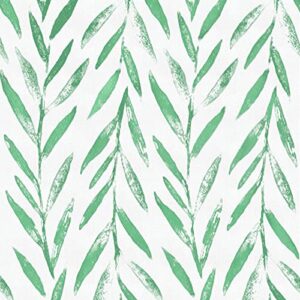 wudnaye green leaf wallpaper peel and stick wallpaper floral wallpaper 17.7inch x 118inch modern floral contact paper self adhesive watercolor leaves wallpaper decorative removable wall paper vinyl