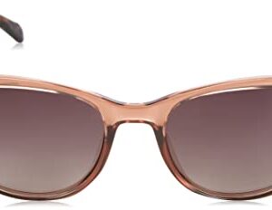Fossil Women's Female Sunglasses Style FOS 3127/S Cat Eye, Brown/Polarized Brown Gradient, 54mm, 18mm