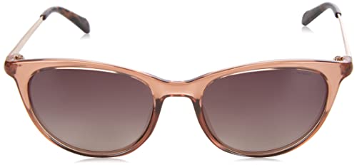 Fossil Women's Female Sunglasses Style FOS 3127/S Cat Eye, Brown/Polarized Brown Gradient, 54mm, 18mm