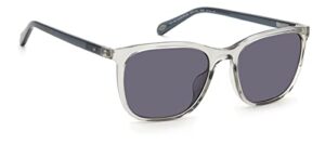fossil men's male sunglasses style fos 3130/g/s rectangular, black/gray, 54mm, 20mm