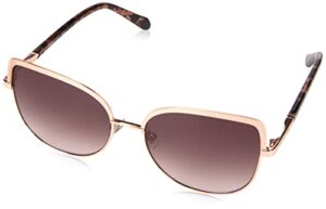 fossil women's female sunglasses style fos 3126/g/s cat eye, red gold/brown gradient, 56mm, 16mm