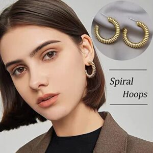 44 Pairs Gold Hoop Earrings Set for Women Multipack, Fashion Dangle Heart Statement Pearl Earrings Pack, Hypoallergenic Chunky Hoops Jewelry for Birthday Party Gift
