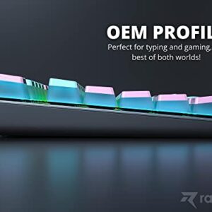 Ranked Pudding v2 PBT Keycaps | 145 Double Shot Translucent ANSI US & ISO Layout | OEM Profile for Full Size, TKL, 75%, 65% and 60% RGB Mechanical Gaming Keyboard (Miami)
