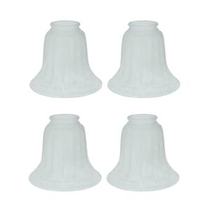 aspen creative 23008-4 transitional frosted bell shape ceiling fan glass shade.2-1/8"fitter.size:5-1/2"d x 4-3/4"h.4pcs/pack