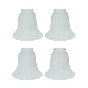 Aspen Creative 23008-4 Transitional Frosted Bell Shape Ceiling Fan Glass Shade.2-1/8"Fitter.Size:5-1/2"D x 4-3/4"H.4Pcs/Pack