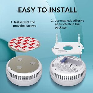 Ecoey Smoke Detector, Smoke Alarm with Advanced Photoelectric Technology, Fire Alarm Smoke Detector with Test Button and Low Battery Reminder, Fire Alarm Used in Bedroom, Home, FJ138, 1 Pack