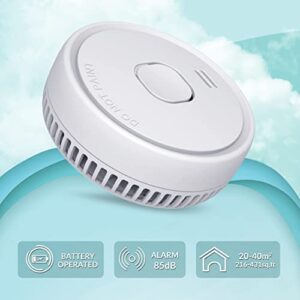 Ecoey Smoke Detector, Smoke Alarm with Advanced Photoelectric Technology, Fire Alarm Smoke Detector with Test Button and Low Battery Reminder, Fire Alarm Used in Bedroom, Home, FJ138, 1 Pack