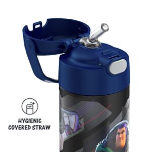 Disney Pixar Lightyear THERMOS FUNTAINER 12 Ounce Stainless Steel Vacuum Insulated Kids Straw Bottle