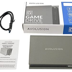 Avolusion Mini Pro-5X 1TB USB 3.0 Portable External Gaming Hard Drive - Grey (for PS5, Pre-Formatted) - 2 Year Warranty