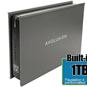 Avolusion Mini Pro-5X 1TB USB 3.0 Portable External Gaming Hard Drive - Grey (for PS5, Pre-Formatted) - 2 Year Warranty