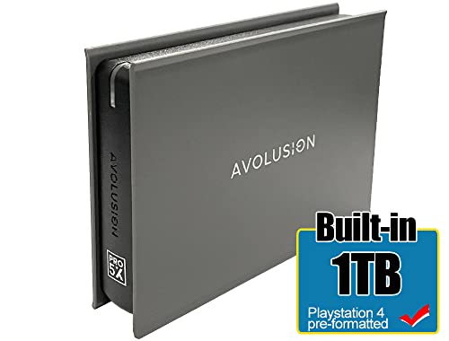 Avolusion Mini Pro-5X 1TB USB 3.0 Portable External Gaming Hard Drive - Grey (for PS5, Pre-Formatted) - 2 Year Warranty