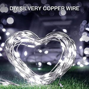 Olafus 16 Pack Warm White and Cool White Fairy Lights Battery Operated, Mini Starry String Light Waterproof IP68, 7ft 20 LED Firefly Starry Light Copper Wire for Christmas Decorations Wedding Party