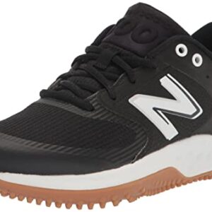 New Balance Men's Fresh Foam 3000 V6 Turf-Trainer Baseball Shoe, Black/White/Gum, 10.5