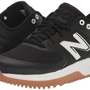 New Balance Men's Fresh Foam 3000 V6 Turf-Trainer Baseball Shoe, Black/White/Gum, 10.5