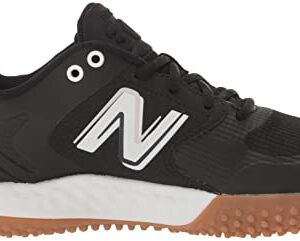 New Balance Men's Fresh Foam 3000 V6 Turf-Trainer Baseball Shoe, Black/White/Gum, 10.5