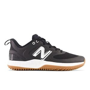 New Balance Men's Fresh Foam 3000 V6 Turf-Trainer Baseball Shoe, Black/White/Gum, 10.5