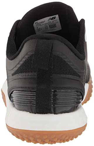 New Balance Men's Fresh Foam 3000 V6 Turf-Trainer Baseball Shoe, Black/White/Gum, 10.5