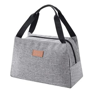 lifewit lunch bag for women men, insulated lunch box, reusable lunch tote for meal prep, work, travel, grey